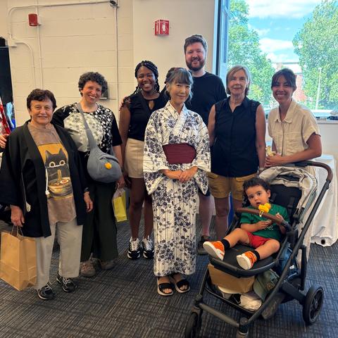 Normand lab and family attends the Boston Kimono Festival organized by HCP's Kayo Walsh. 