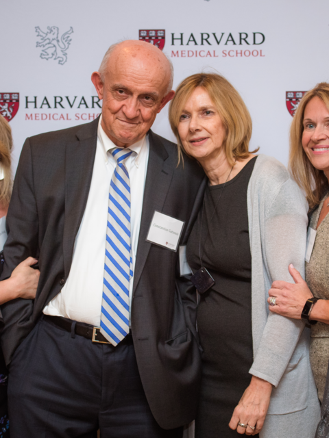 Dr. Normand is joined by her friends and husband, Dr. Gatsonis, in celebrating her endowed S. James Adelstein Professorship